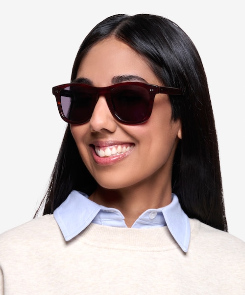 Nevada Brown Striped AcetateSunglass Frames for Women from EyeBuyDirect