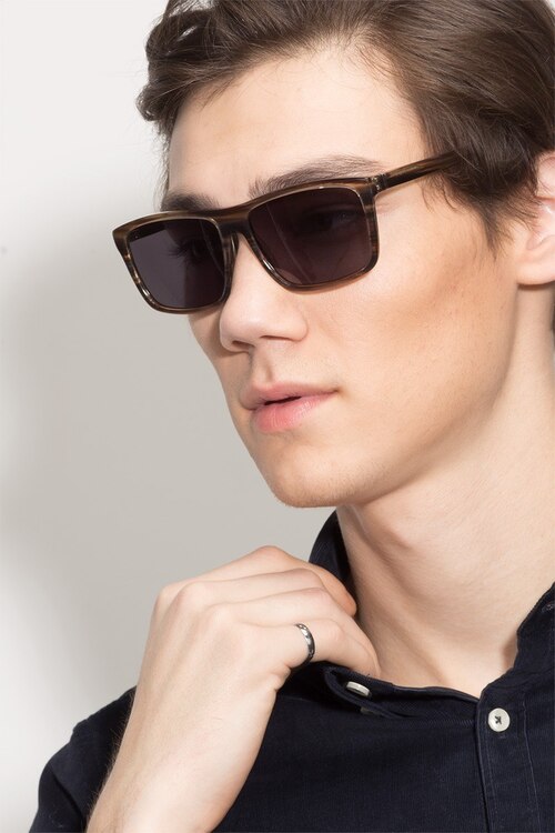 Perth Brown AcetateSunglass Frames for Men from EyeBuyDirect