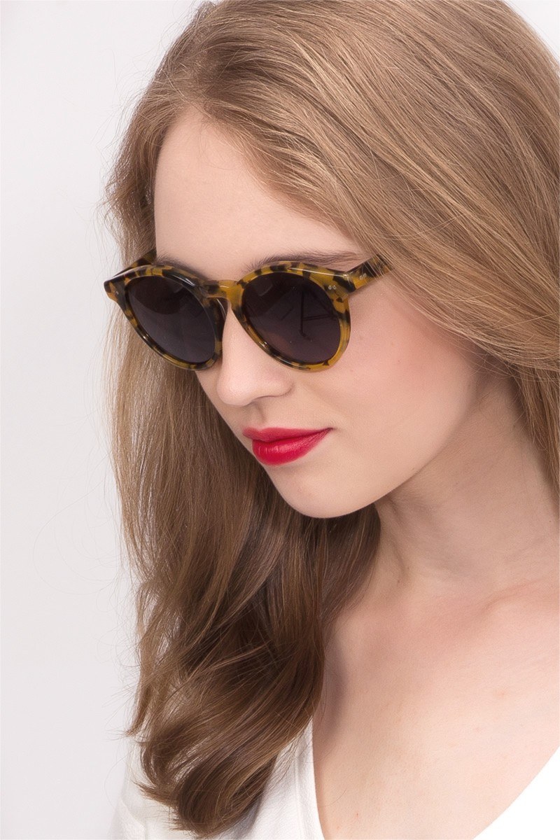 Havana - Round Tortoise Frame Prescription Sunglasses 