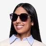 Vapor Blue Floral AcetateSunglass Frames for Women from EyeBuyDirect