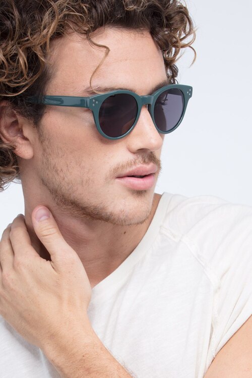 Minuit Vert AcétateSoleil de Lunette de vue pour Hommes d'EyeBuyDirect