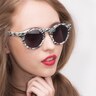Ibiza White Black AcetateSunglass Frames for Women from EyeBuyDirect