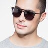 Benicia Black MetalSunglass Frames for Men from EyeBuyDirect