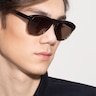 Phased Brown Striped AcetateSunglass Frames for Men from EyeBuyDirect