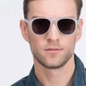 Phased Matte Clear AcetateSunglass Frames for Men from EyeBuyDirect