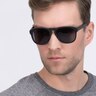 Phased Matte Black AcetateSunglass Frames for Men from EyeBuyDirect