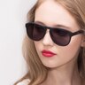 Phased Matte Black AcetateSunglass Frames for Women from EyeBuyDirect