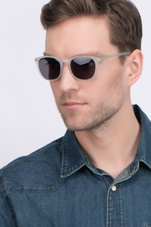 Audio Matte Clear AcetateSunglass Frames for Men from EyeBuyDirect
