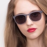 Audio Matte Navy AcetateSunglass Frames for Women from EyeBuyDirect