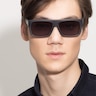 Fresh Matte Gray AcetateSunglass Frames for Men from EyeBuyDirect