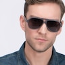 Americana Gray AcetateSunglass Frames for Men from EyeBuyDirect