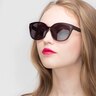 Lune Noire Dark Red AcétateSoleil de Lunette de vue pour Femmes d'EyeBuyDirect
