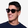 Lune Noire Tortoise AcétateSoleil de Lunette de vue pour Hommes d'EyeBuyDirect