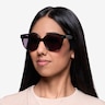 Lune Noire Tortoise AcétateSoleil de Lunette de vue pour Femmes d'EyeBuyDirect