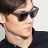 Virtual Matte Gray AcétateSoleil de Lunette de vue pour Hommes d'EyeBuyDirect