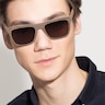Virtual Brown AcetateSunglass Frames for Men from EyeBuyDirect