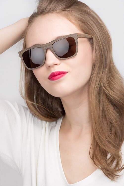 Virtual Brown AcetateSunglass Frames for Women from EyeBuyDirect