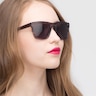 Virtual Gray Strip AcetateSunglass Frames for Women from EyeBuyDirect