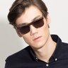 Virtual Brown Strip AcetateSunglass Frames for Men from EyeBuyDirect