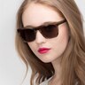 Virtual Brown Strip AcetateSunglass Frames for Women from EyeBuyDirect