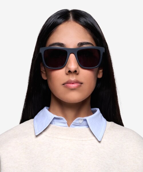 Virtual Matte Black AcétateSoleil de Lunette de vue pour Femmes d'EyeBuyDirect