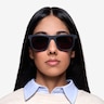 Virtual Matte Black AcétateSoleil de Lunette de vue pour Femmes d'EyeBuyDirect
