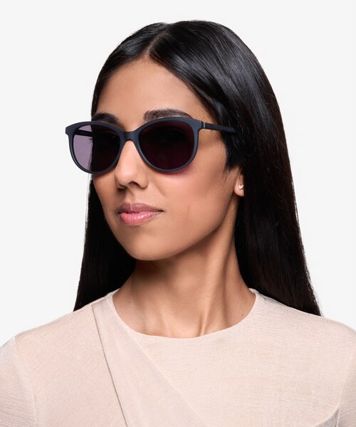 Calypso Black AcétateSoleil de Lunette de vue pour Femmes d'EyeBuyDirect