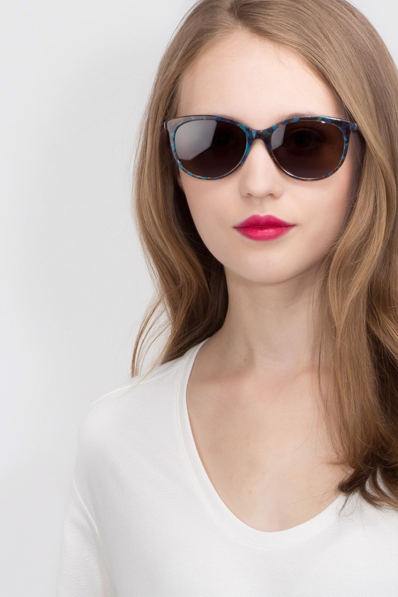 Calypso - Cat Eye Floral Frame Sunglasses For Women | Eyebuydirect