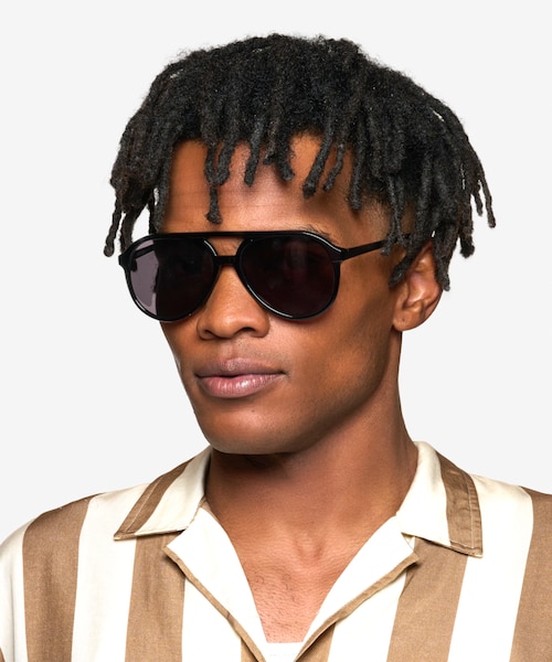 Jakarta Black AcetateSunglass Frames for Men from EyeBuyDirect