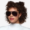 Jakarta Noir AcétateSoleil de Lunette de vue pour Femmes d'EyeBuyDirect