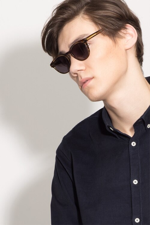 Till Dawn Brown Striped AcetateSunglass Frames for Men from EyeBuyDirect