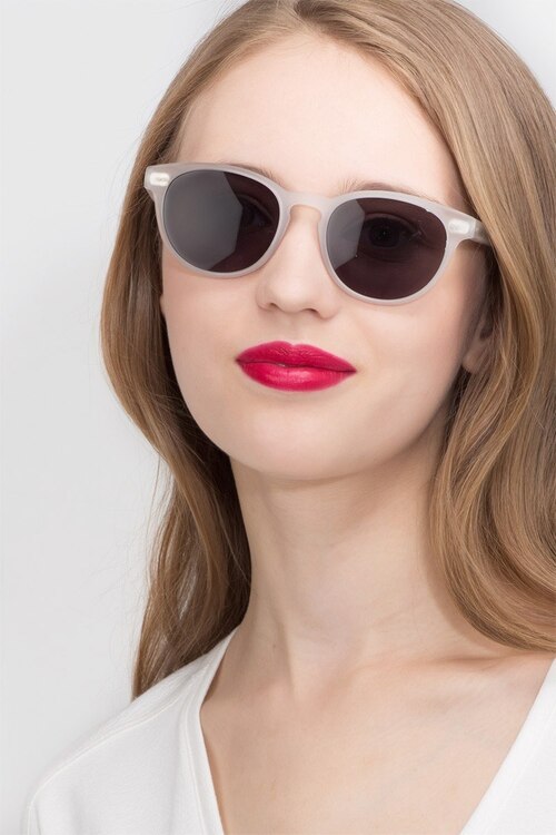 Till Dawn Matte White AcetateSunglass Frames for Women from EyeBuyDirect