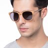 Terracotta Matte Orange MetalSunglass Frames for Men from EyeBuyDirect