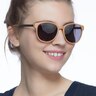 Terracotta Matte Orange MetalSunglass Frames for Women from EyeBuyDirect