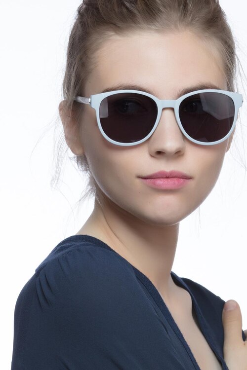 Terracotta Matte Gray Plastic-metalSunglass Frames for Women from EyeBuyDirect