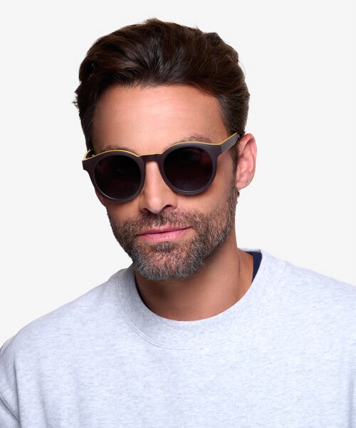 Oasis Matte Coffee PlasticSunglass Frames for Men from EyeBuyDirect