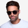 Oasis Matte Coffee PlasticSunglass Frames for Men from EyeBuyDirect