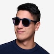 Oasis Matte Navy PlasticSunglass Frames for Men from EyeBuyDirect