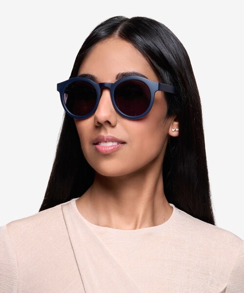 Oasis Matte Navy PlastiqueSoleil de Lunette de vue pour Femmes d'EyeBuyDirect