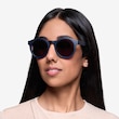Oasis Matte Navy PlasticSunglass Frames for Women from EyeBuyDirect