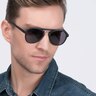 Chips Black PlasticSunglass Frames for Men from EyeBuyDirect