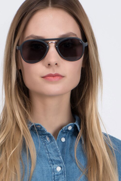 Chips Black PlasticSunglass Frames for Women from EyeBuyDirect