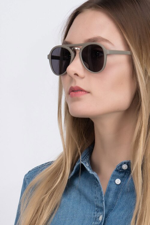Chips Light Green PlasticSunglass Frames for Women from EyeBuyDirect