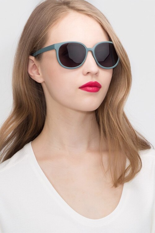 Dundee Matte Green PlasticSunglass Frames for Women from EyeBuyDirect