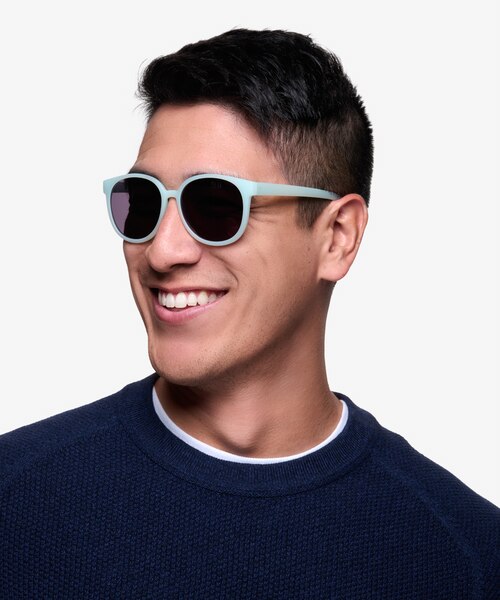 Dundee Bleu pâle PlastiqueSoleil de Lunette de vue pour Hommes d'EyeBuyDirect