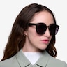 Vedette Matte Black Plastic-metalSunglass Frames for Women from EyeBuyDirect