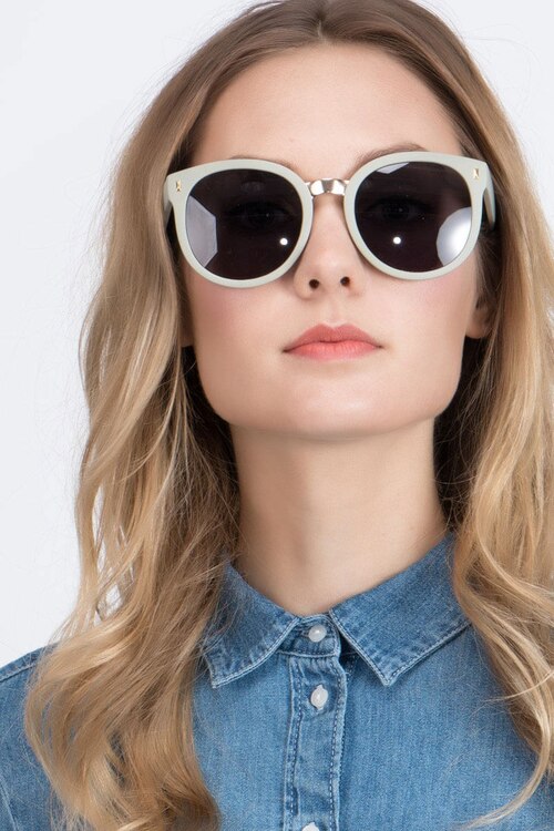 Vedette Matte Olive Plastic-metalSunglass Frames for Women from EyeBuyDirect