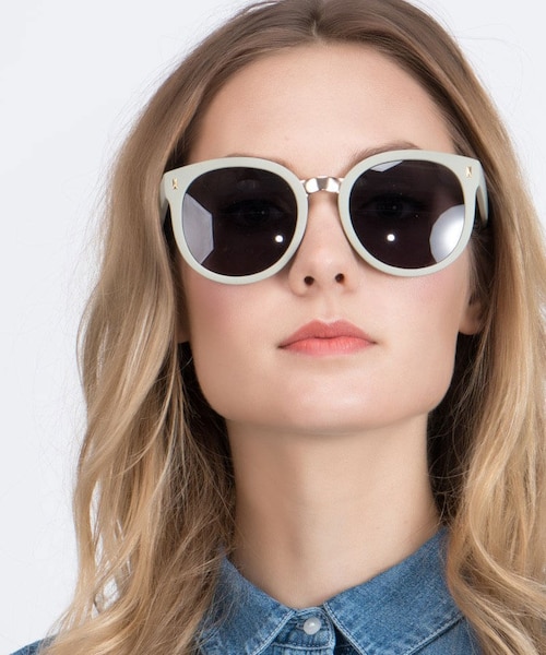 Vedette Matte Olive Plastic, MetalSunglass Frames for Women from EyeBuyDirect