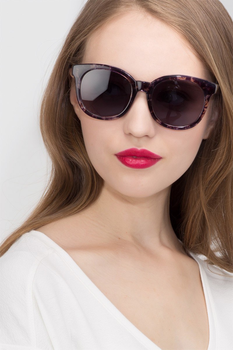 Elena - Cat Eye Floral Frame Sunglasses For Women | Eyebuydirect