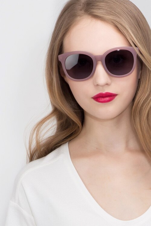 Elena Matte Brown PlastiqueSoleil de Lunette de vue pour Femmes d'EyeBuyDirect